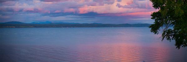 Photo: Sally McCay, University of Vermont Lake Champlain sunset